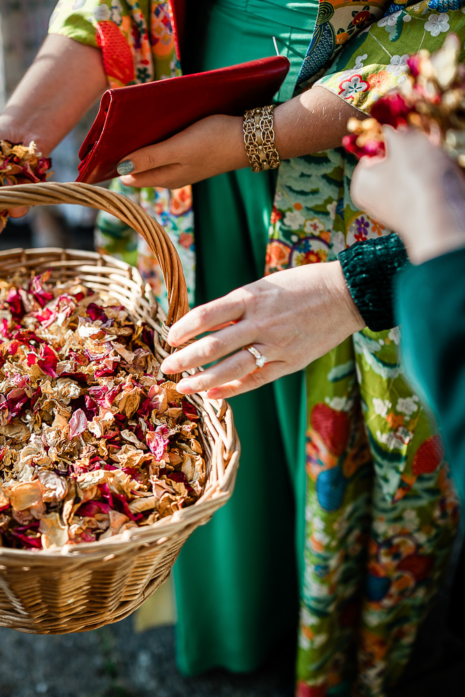 documentary wedding photography during confetti shot, by Laura Rosemary Photography