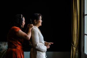 A candid moment captured by a Chateau de cremat wedding photographer