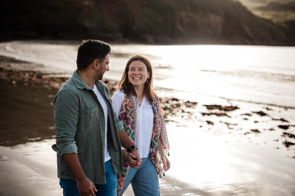 Devon engagement shoot at Hope Cove