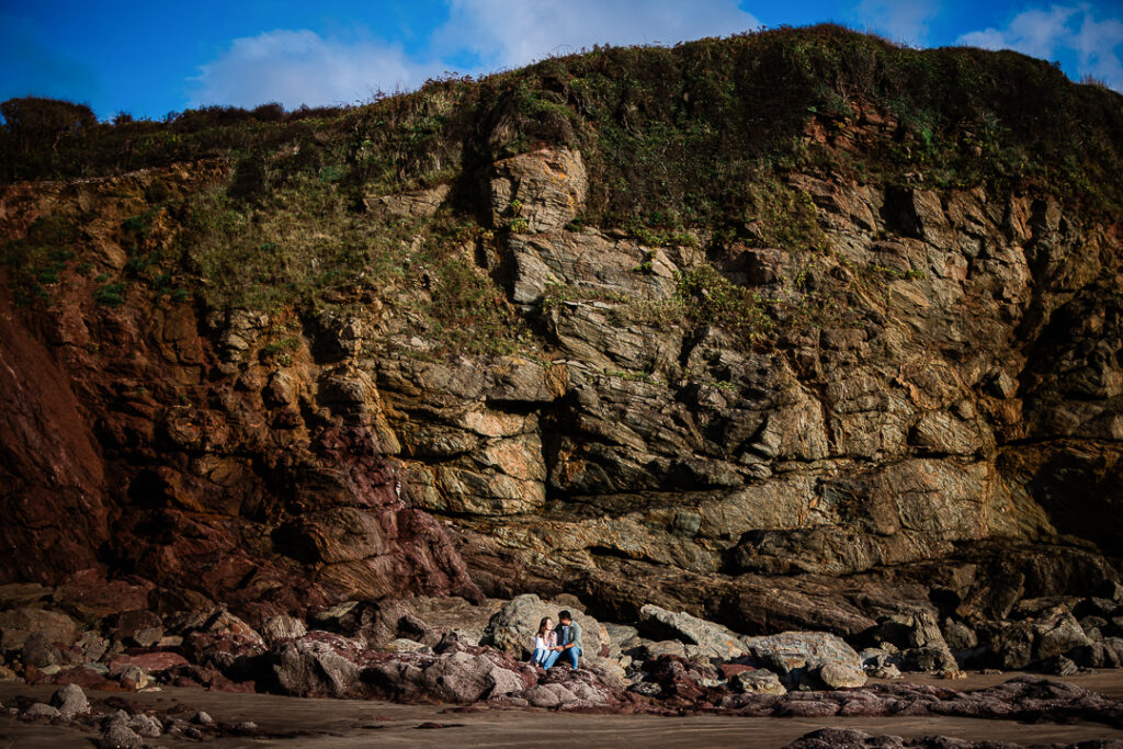 Devon engagement shoot at Hope Cove