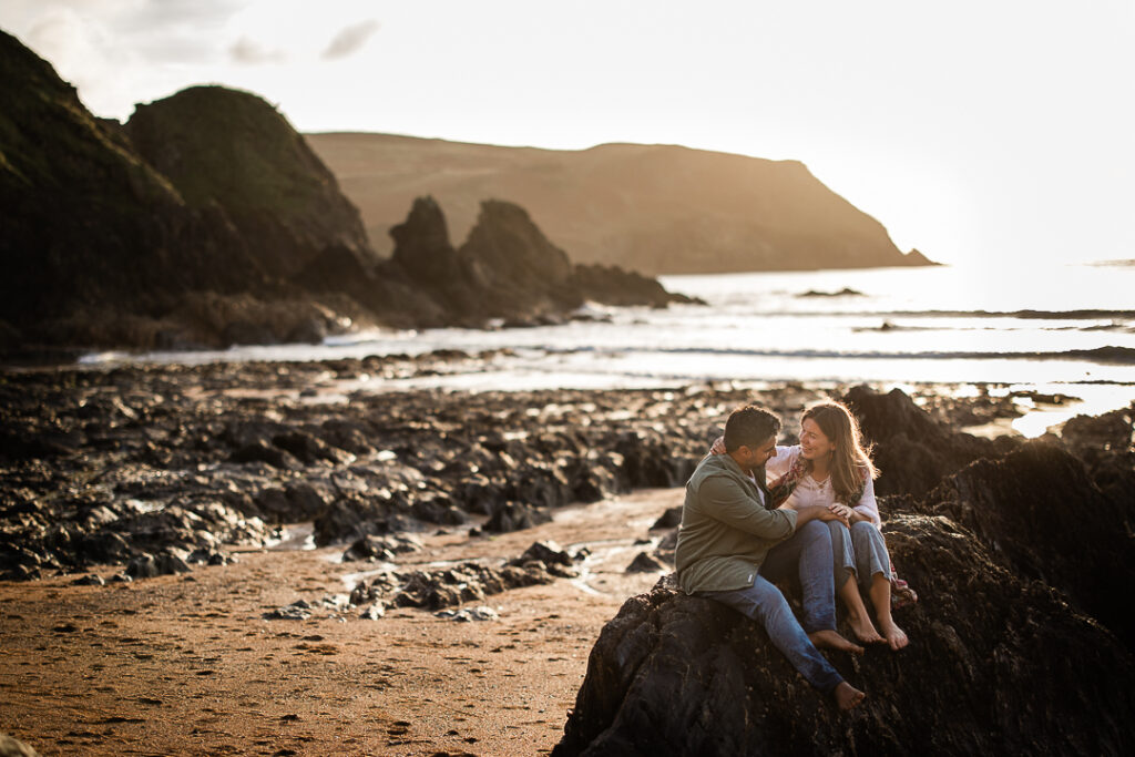 Devon engagement shoot at Hope Cove