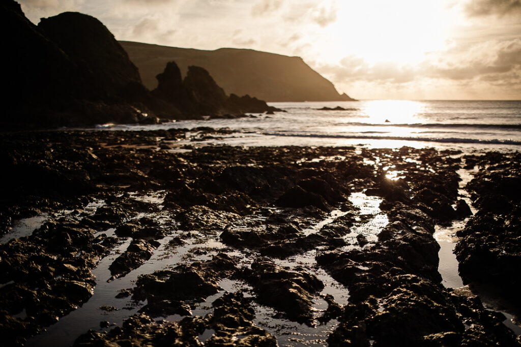 Sunset pre-wedding shoot in Devon