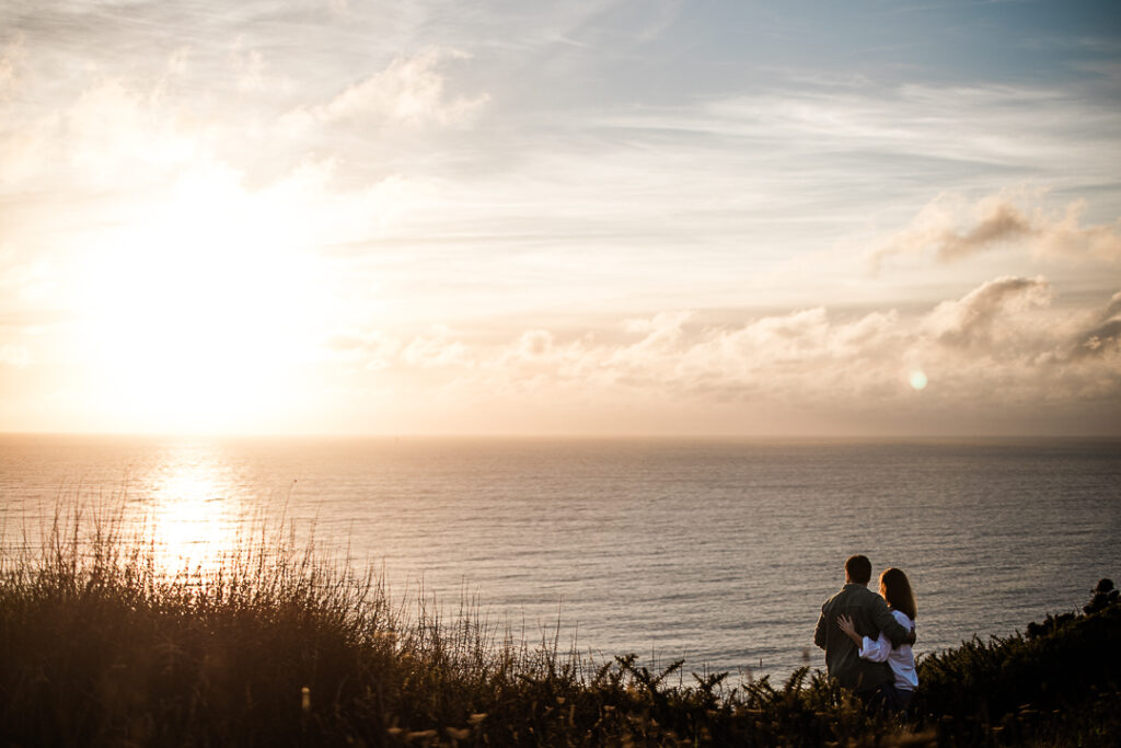 Devon engagement shoot at Hope Cove