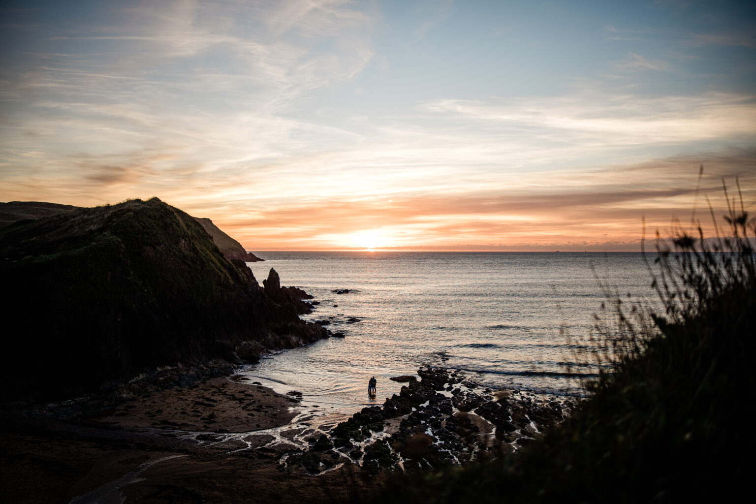 An engagement shoot at Hope Cove near Salcombe