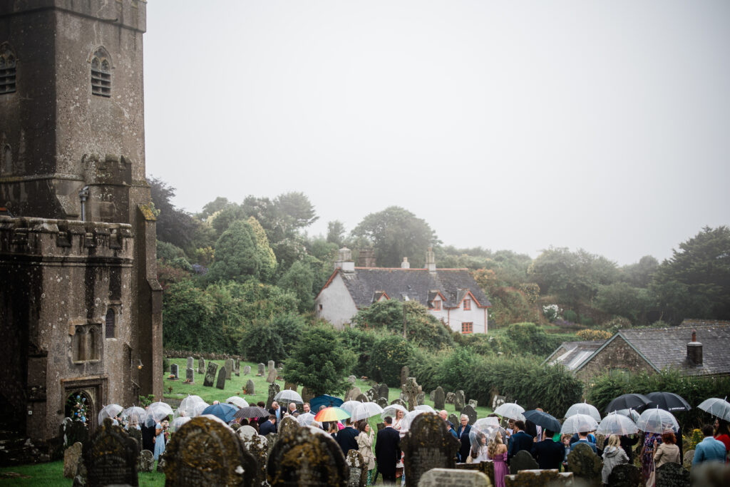 South west wedding photographer for a church wedding in Salcombe