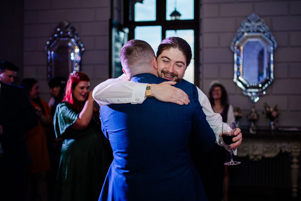 Dancing during a stately home wedding