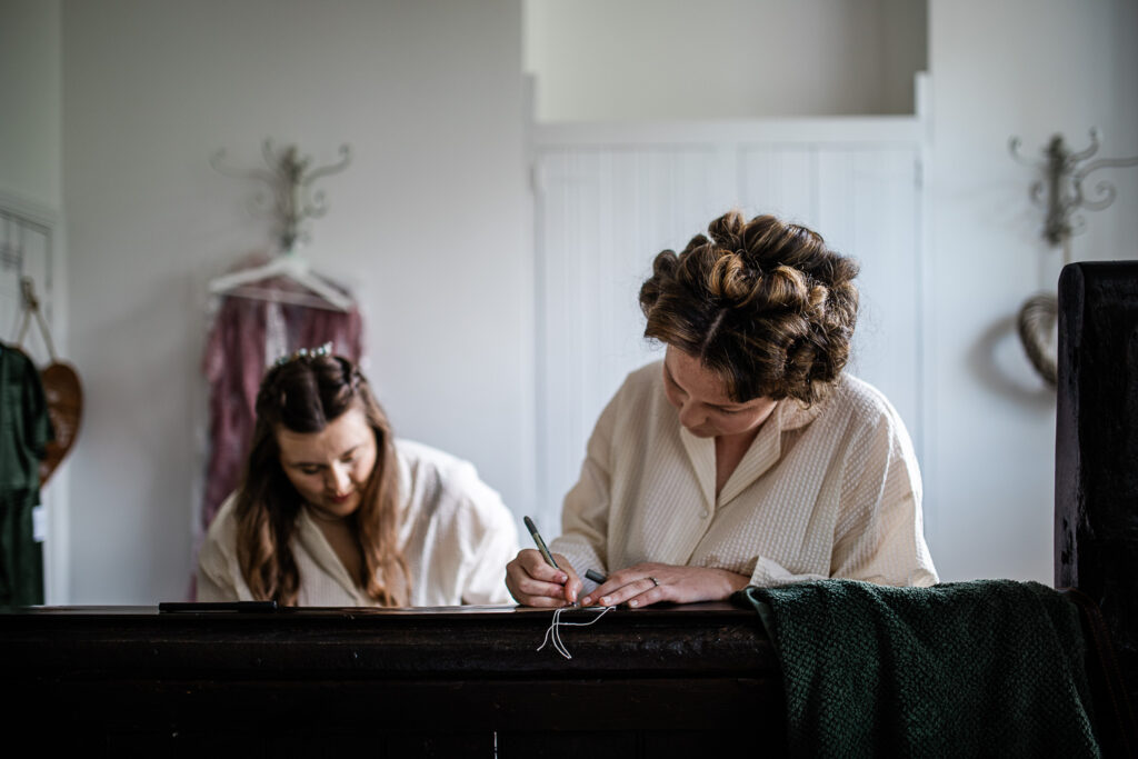 Candid morning preparations