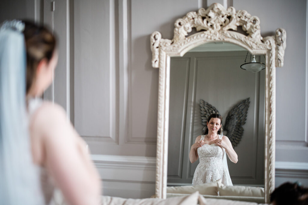 A quiet moment during the wedding morning