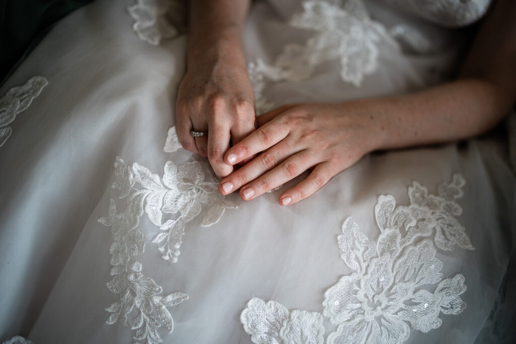 A quiet moment during the wedding morning