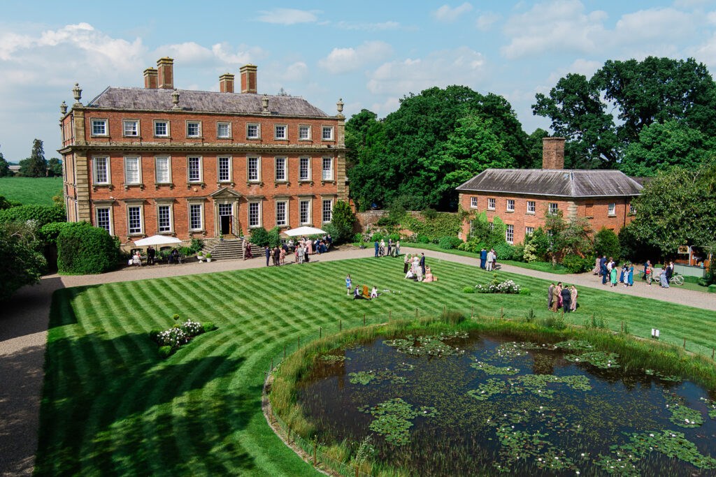 Luxury wedding reception at an english country house
