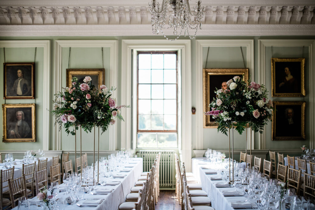 Luxury wedding reception at an english country house