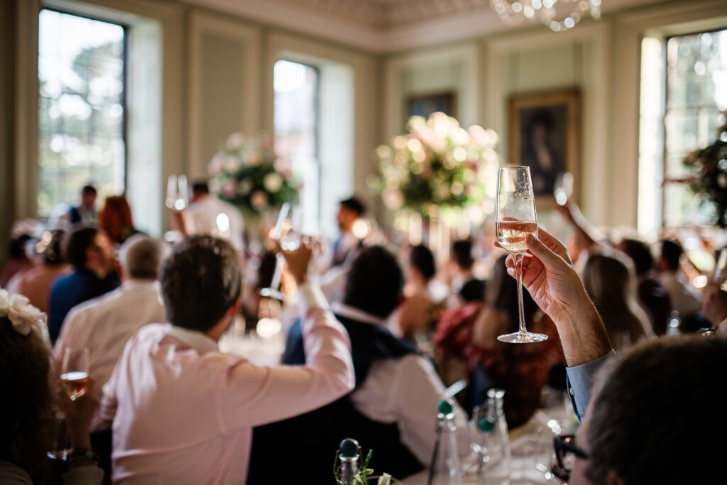 Wedding speeches captured by a Davenport House wedding photographer