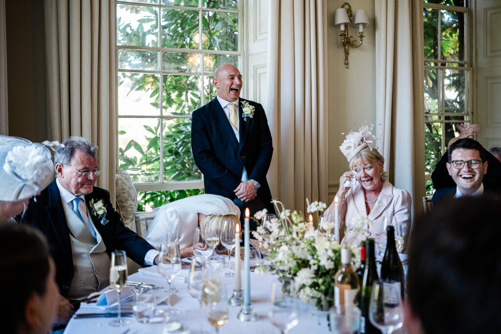 Documentary wedding photographer at Pynes House