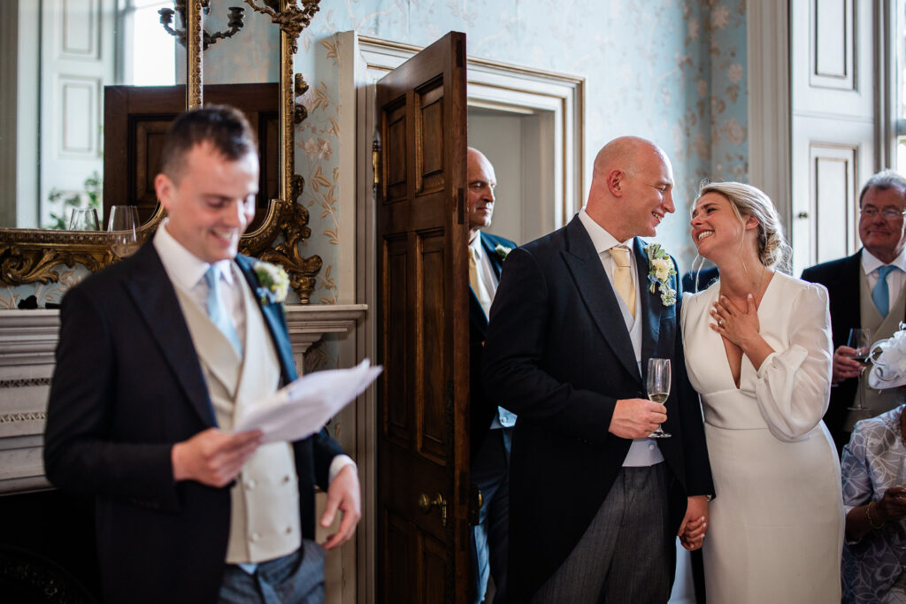 Candid wedding photography at Pynes House