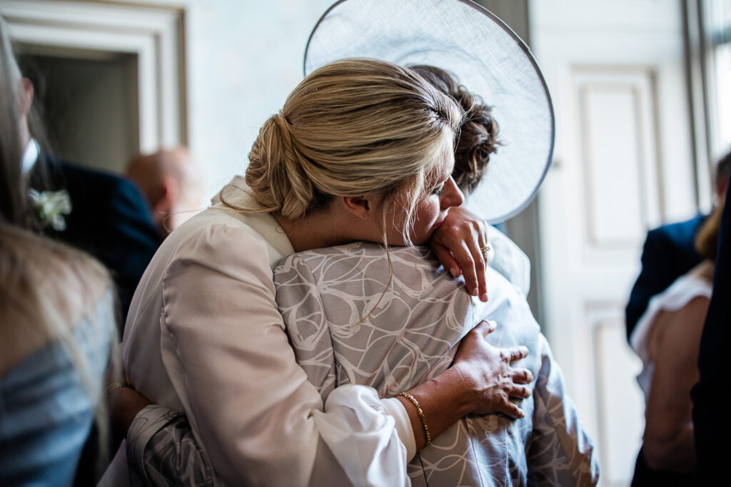 Heartfelt moment between mother and daughter during Pynes House wedding