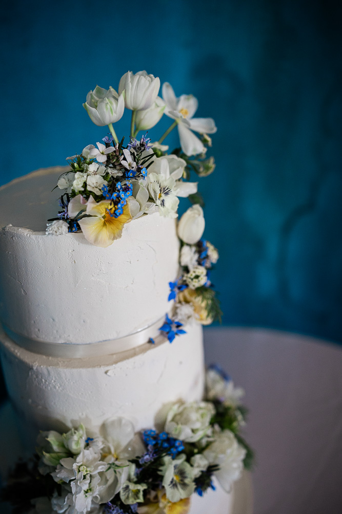 The wedding cake at a english country house wedding venue
