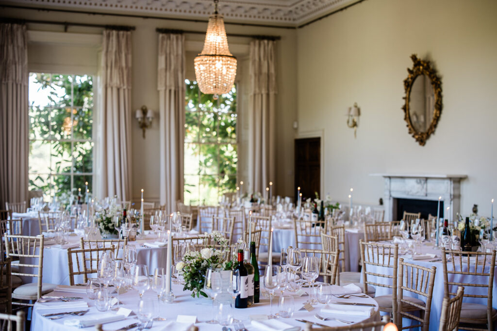Luxury wedding reception at Pynes
