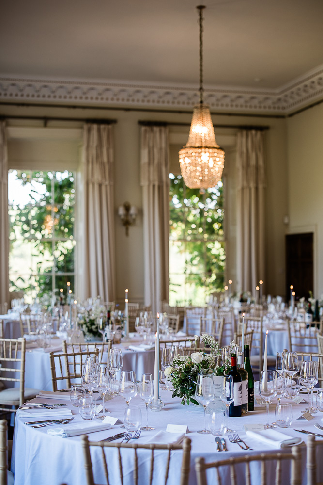 Luxury wedding reception at Pynes House