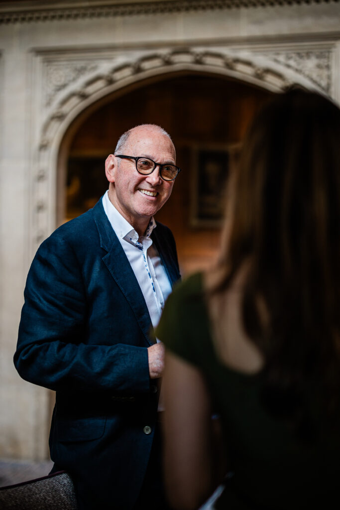Documentary wedding photography of guests during the ceremony