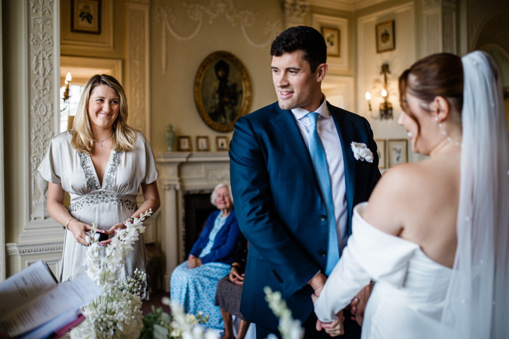 The ceremony captured by a Bovey Castle wedding photographer
