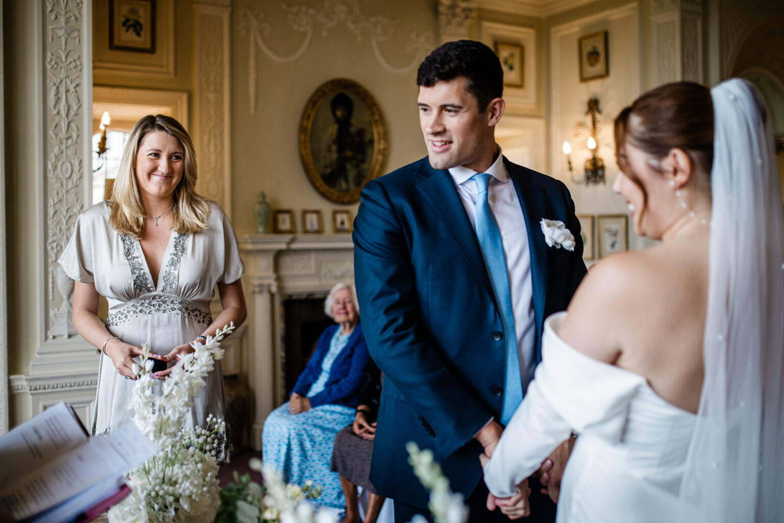 The ceremony captured by a Bovey Castle wedding photographer