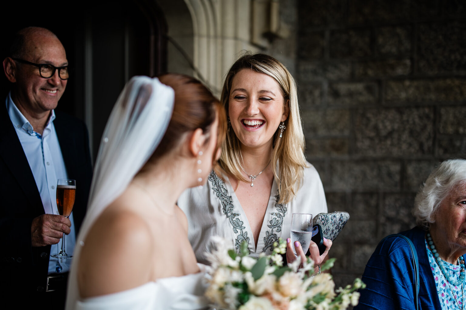 Candid wedding photography at Bovey Castle
