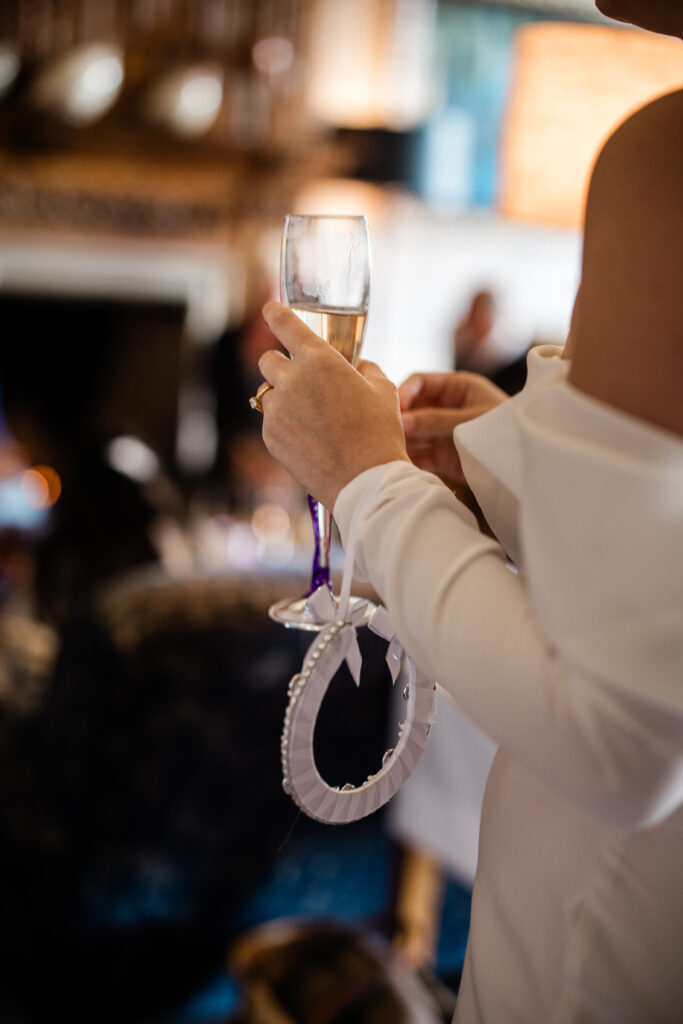 The bride on her wedding day at Bovey Castle