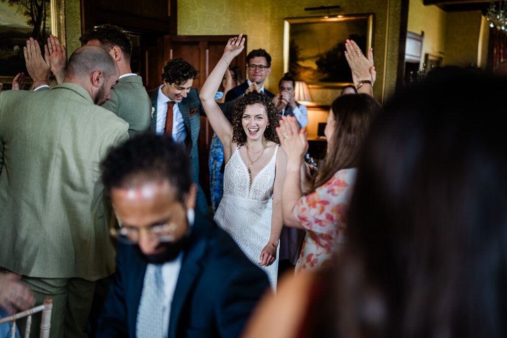 Documentary wedding photography by a wedding photographer at huntsham court