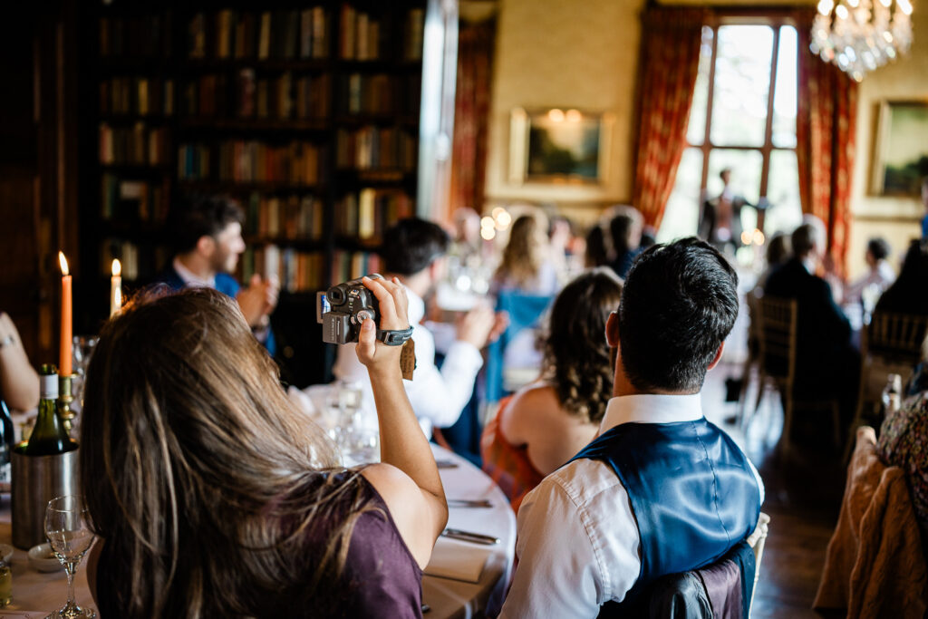 Documentary wedding photography by a wedding photographer at huntsham court