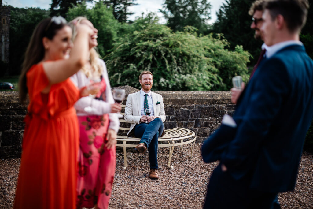 candid guest captures by a wedding photographer at huntsham court