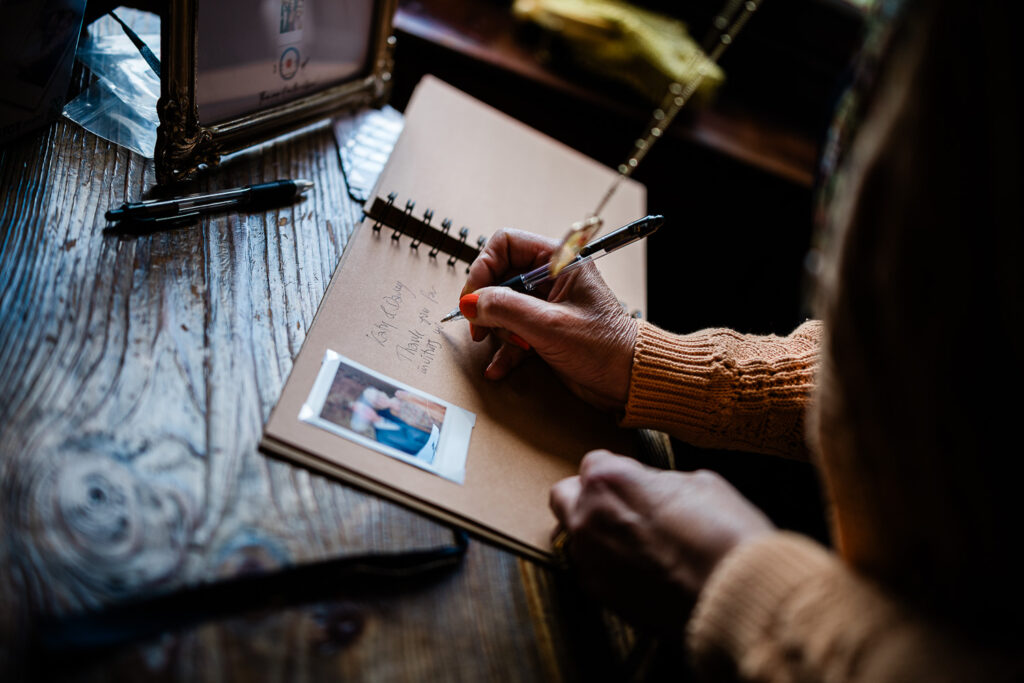 Documentary wedding photography by a wedding photographer at huntsham court