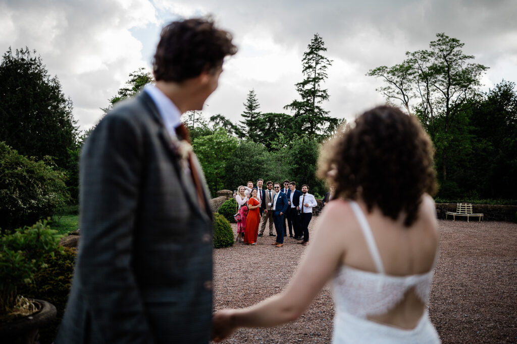 candid couple photos by a wedding photographer at huntsham court