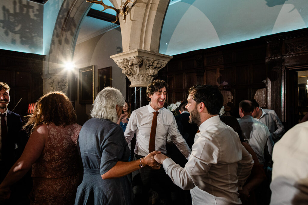 the dancefloor at a huntsham court wedding, captured by Laura Rosemary Photography