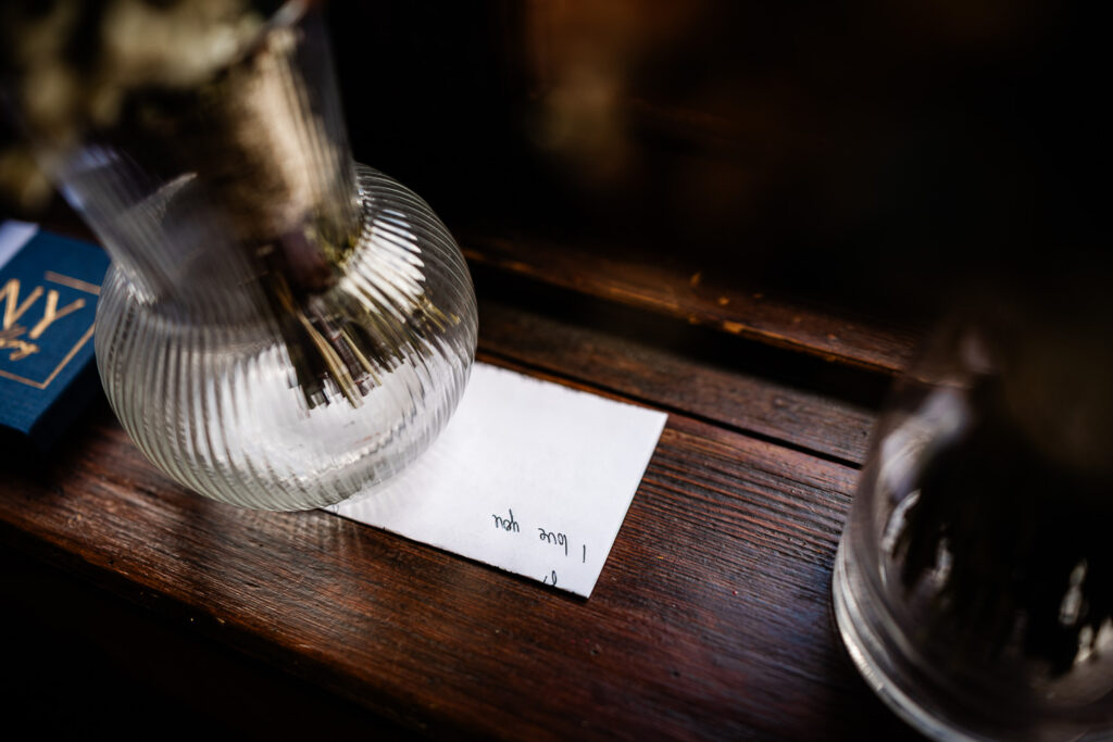 a note before the wedding begins