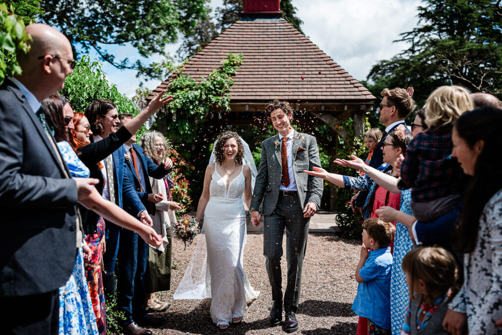 the confetti shot at Huntsham court