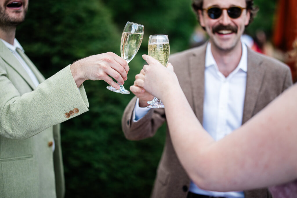 candid guest reactions by a documentary wedding photographer at huntsham court