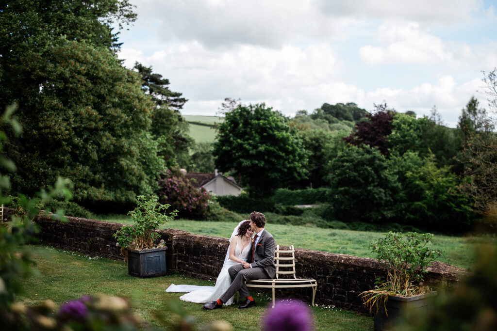 candid couple photos by a wedding photographer at huntsham court