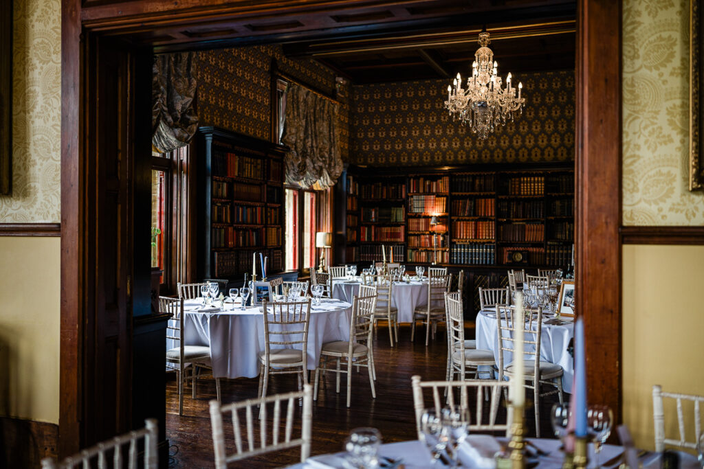 the wedding reception at huntsham court wedding venue