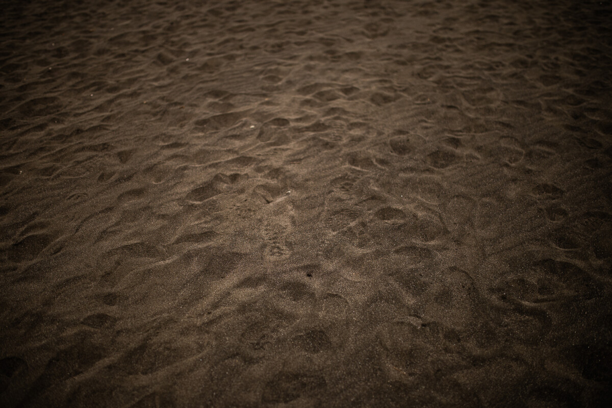 Black sand at Piha beach, near to Auckland