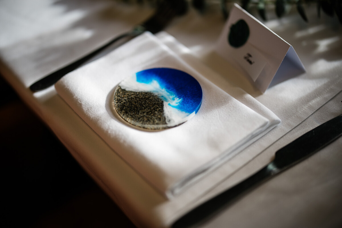 Ocean themed wedding reception inspiration