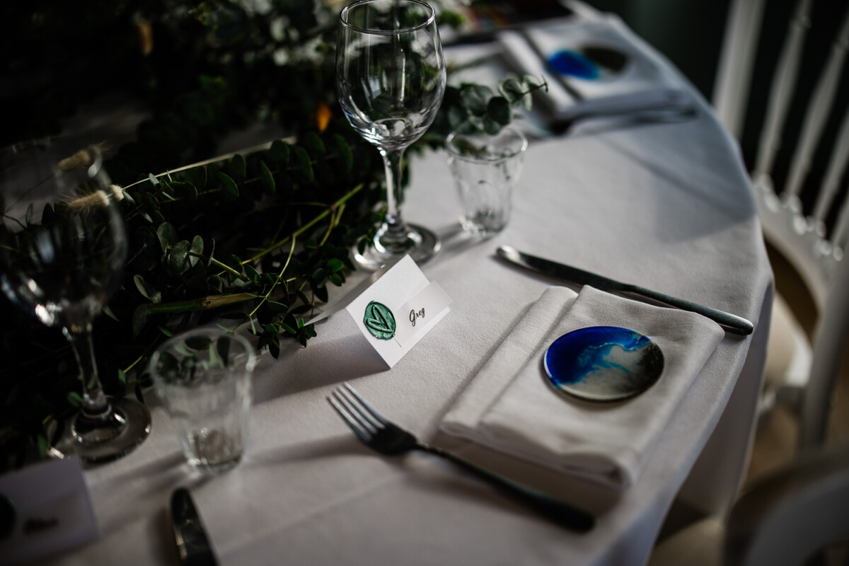 Ocean themed wedding reception inspiration