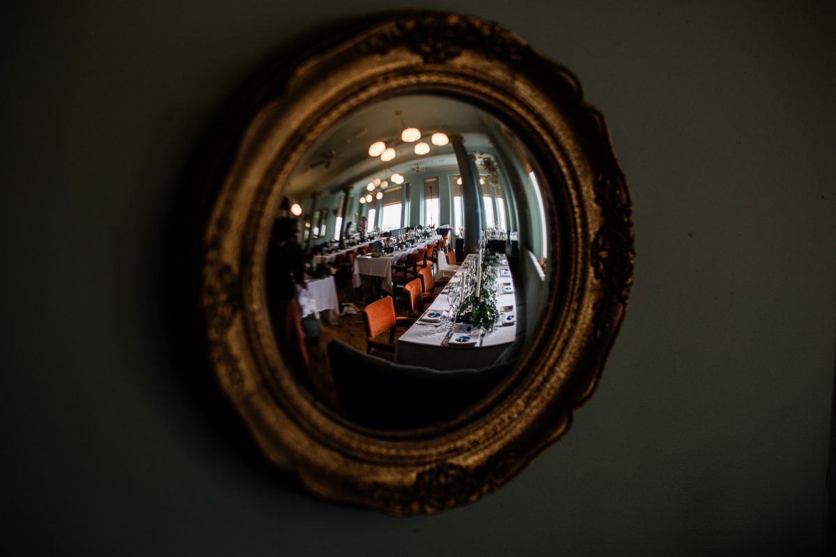 Polurrian on the Lizard wedding photography of an autumnal themed wedding reception