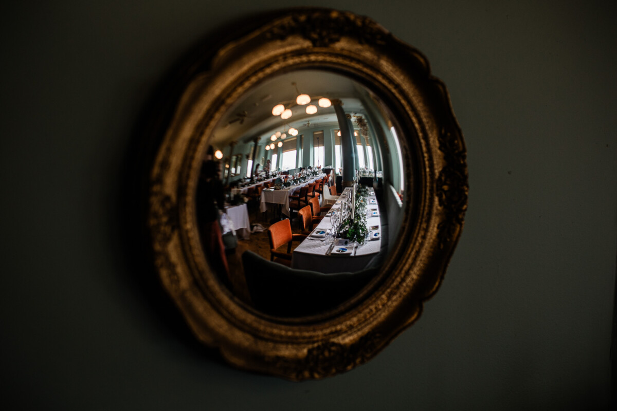 Polurrian on the Lizard wedding photography of an autumnal themed wedding reception