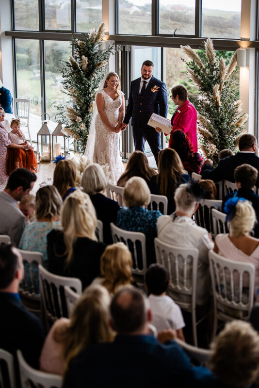 Polurrian on the lizard wedding photography for a wedding ceremony in Cornwall
