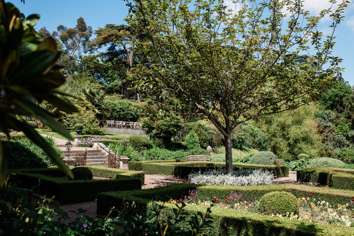 Summer gardens at an english country house wedding venue near Bath