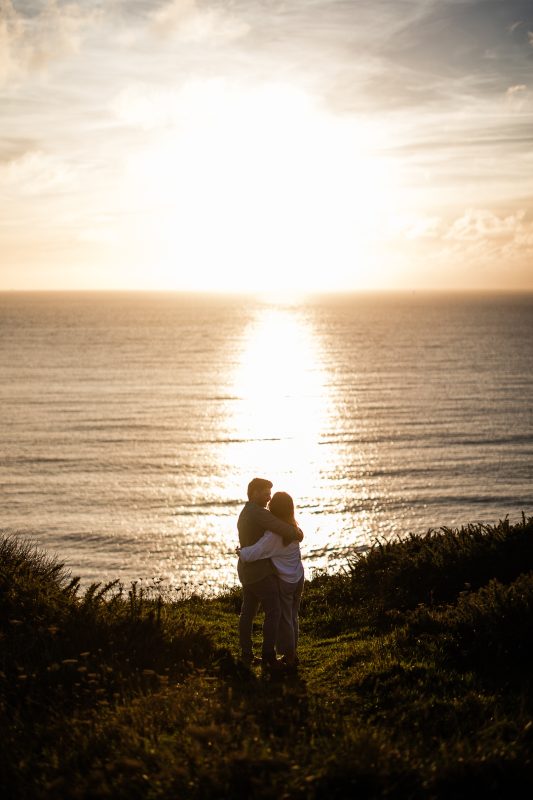 Devon engagement shoot at Hope Cove