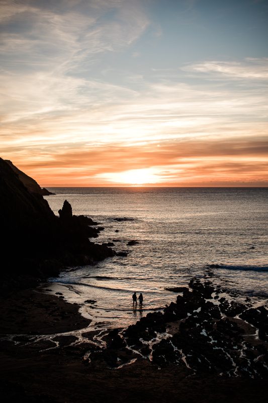 Devon engagement shoot at Hope Cove
