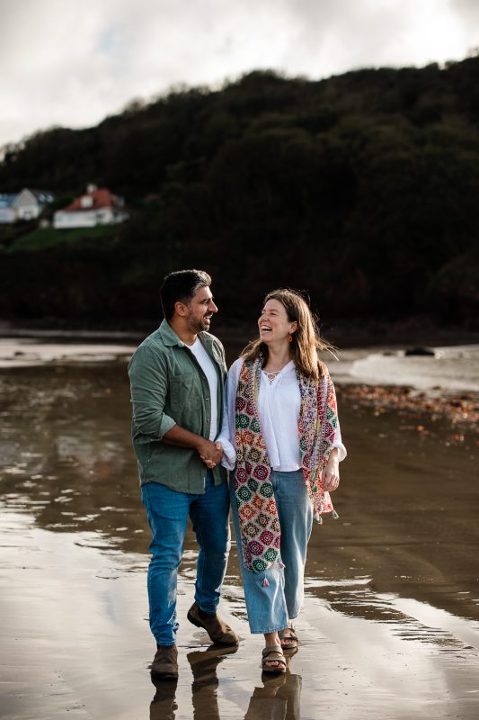 Dynamic couple photos Devon at Hope Cove