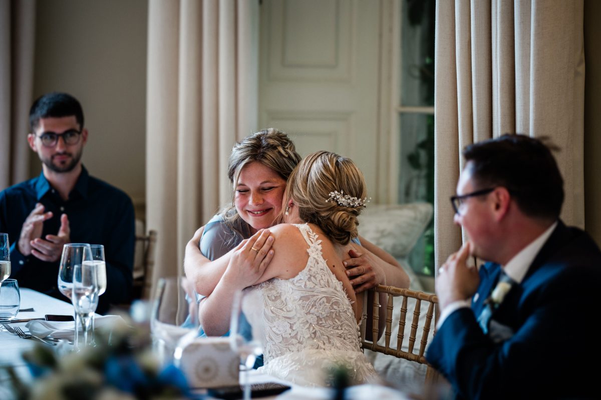 A wedding reception at Pynes House