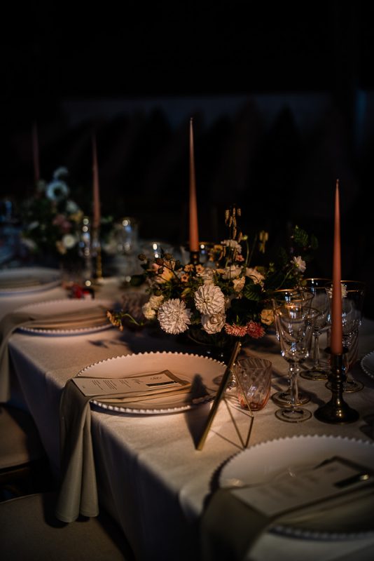 Documentary wedding photography Cotswolds of a luxury reception scene at Norton Grounds